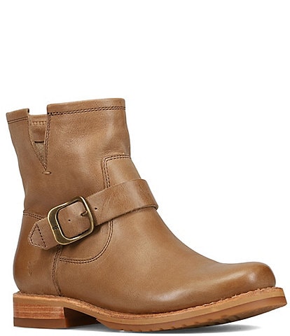 Frye Veronica Flex Leather Caramel Booties