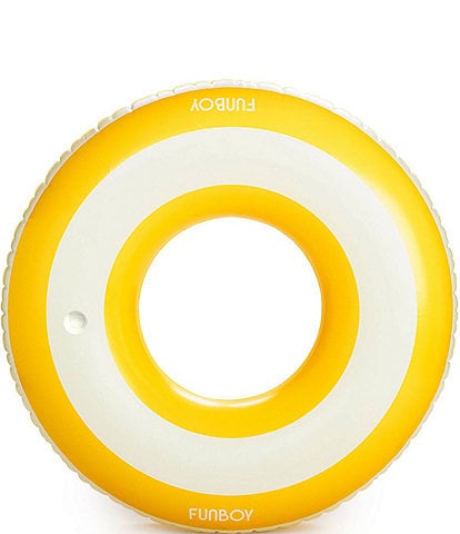 Funboy Mellow Yellow Striped Tube Pool Float