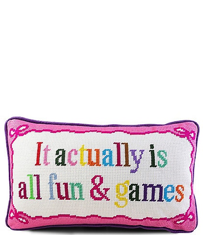 Furbish Fun & Games Needlepoint Pillow