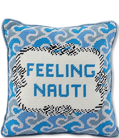 Furbish Nauti Needlepoint Pillow