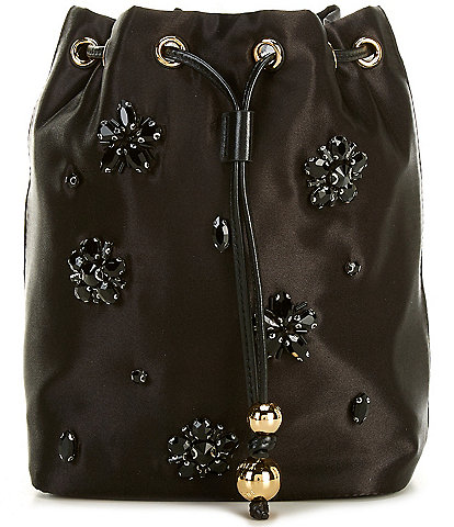 Furla Mini Sfera Soft Jeweled Flowers Bucket Bag