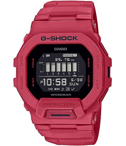 G-Shock Digital Step Tracker Red Resin Strap Watch