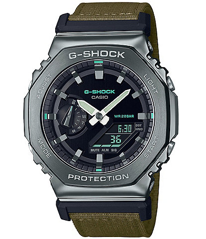 G-Shock Men's Ana-Digi Green Fabric Strap Watch