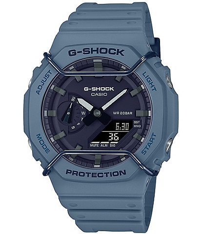 G-Shock Men's Anadigi Bumper Guard Shock Resistant Blue Resin Strap Watch