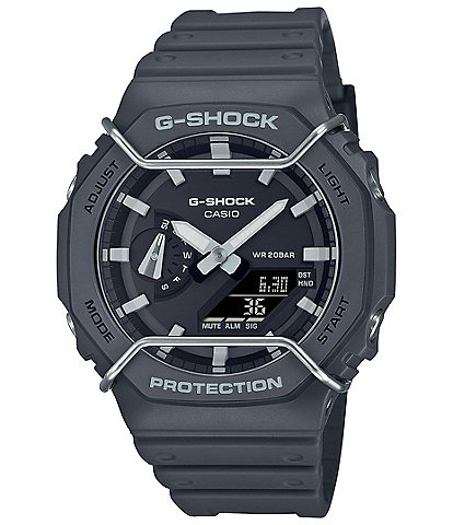 G-Shock Men's Anadigi Bumper Guard Shock Resistant Grey Resin Strap Watch