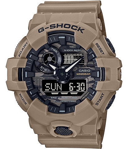 G-Shock Men's Baby-G Khaki Camo Face Ana-Digi Shock Resistant Resin Strap Watch