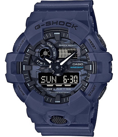 G-Shock Men's Blue Camo Face Ana-Digi Shock Resistant Resin Strap Watch