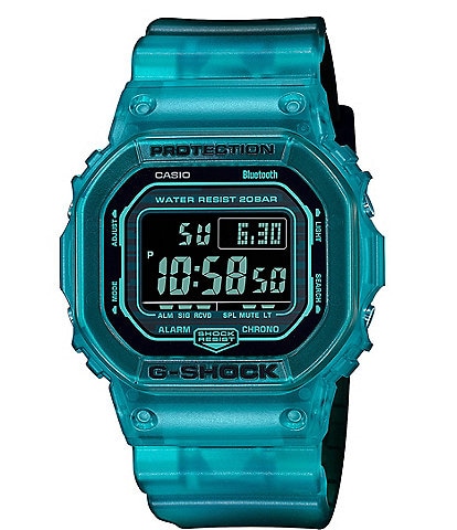 G-Shock Men's Digital Blue Skeleton Resin Strap Watch