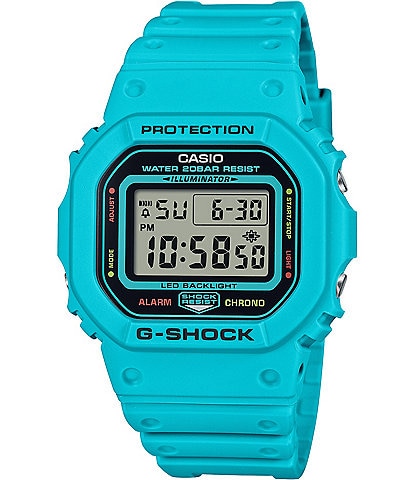 G-Shock Men's Digital Bright Blue Resin Strap Watch