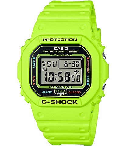 G-Shock Men's Digital Bright Yellow Resin Strap Watch