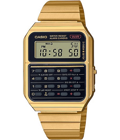 G-Shock Men's Digital Gold Tone Stainless Steel Bracelet Watch