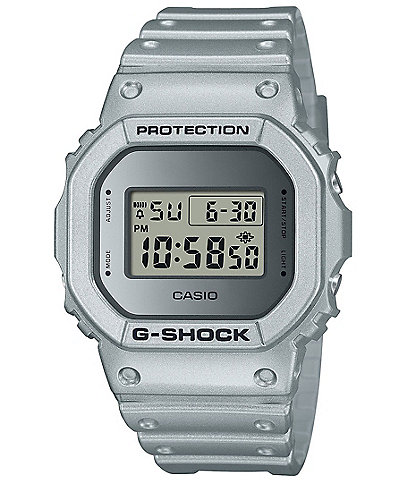 G-Shock Men's Digital Silver Resin Strap Watch
