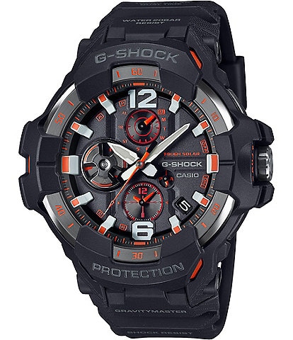 G-Shock Men's Gravitymaster Ana-Digi Black and Orange Resin Strap Watch