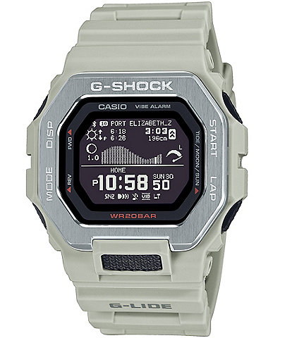 G-Shock Men's Tidegraph Digital Beige Resin Strap Watch