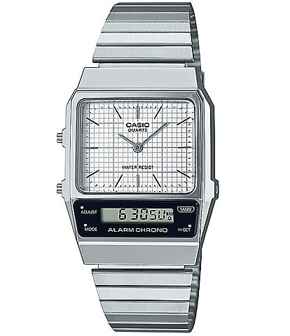 G-Shock Unisex Casio Ana-Digi Grid Stainless Steel Bracelet Watch