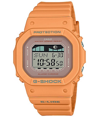 G-Shock Unisex Tidegraph Digital Orange Resin Strap Watch