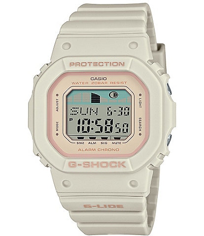 G-Shock Unisex Tidegraph Digital White Resin Strap Watch