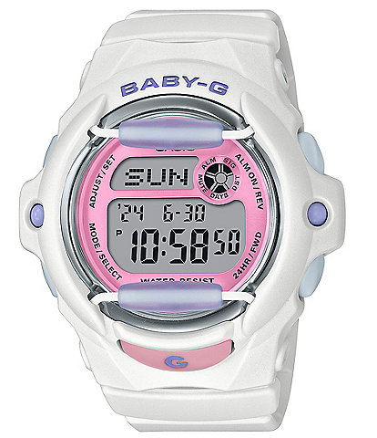 G-Shock Women's Baby G Digital White Resin Strap Watch
