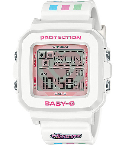 G-Shock Women's Powerpuff Digital White Resin Strap Watch