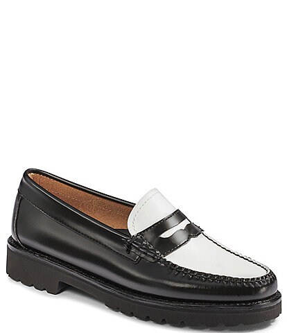 G.H. Bass Women's Whitney Lug Sole Color Block Leather Loafers
