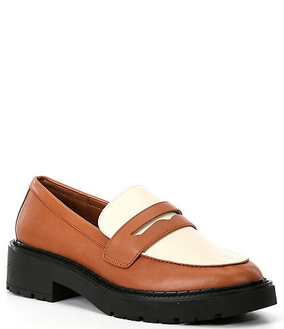 GB Alter-EgoTwo Leather Platform Penny Loafers