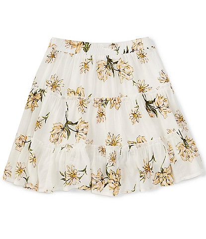 GB Big Girls 7-16 Floral Tiered Skirt