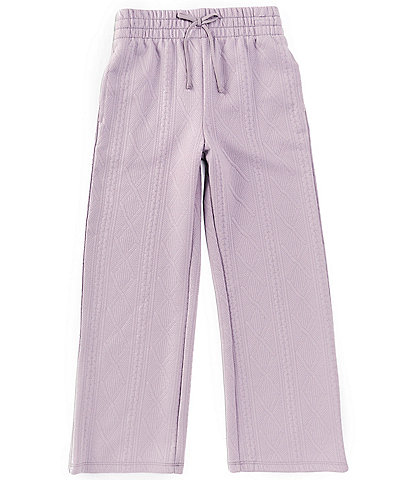 GB Big Girls 7-16 Full Length Cable Knit Wide Pants