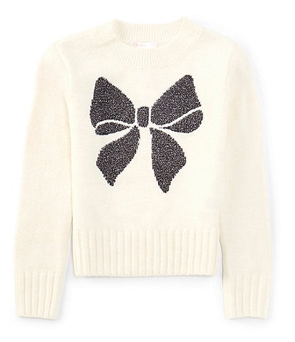 GB Big Girls 7-16 Long Sleeve Glitter Bow Sweater