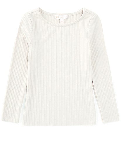 GB Big Girls 7-16 Long Sleeve Knit Ribbed T-Shirt