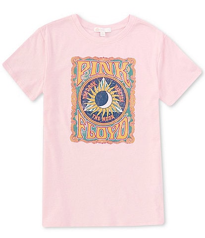 GB Big Girls 7-16 Oversized Short Sleeve Pink Floyd Graphic T-Shirt