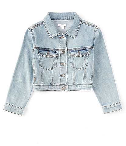 Carleen Short Zip Jacket - Patchwork Denim