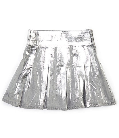 GB Big Girls 7-16 Pleated Metallic Mini Skirt