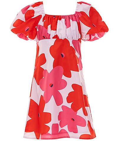 GB Big Girls 7-16 Puff-Sleeve Empire Waist Dress