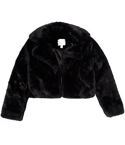 GB Big Girls 7-16 Short Faux Fur Jacket