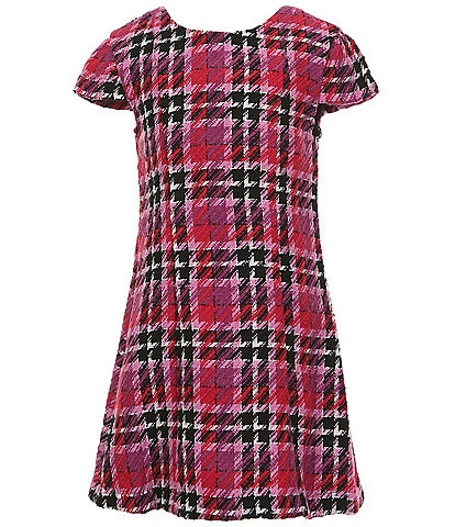 GB Big Girls 7-16 Short Sleeve Plaid Mini Dress