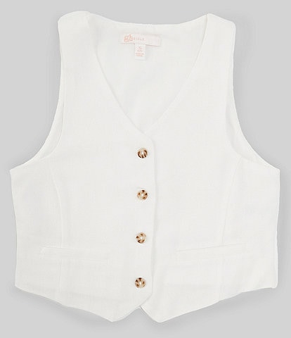 GB Big Girls 7-16 Sleeveless Linen Vest
