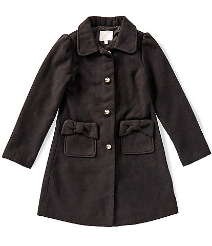 GB Big Girls Bow Pocket Long Coat