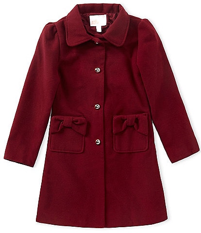 GB Big Girls Bow Pocket Long Coat