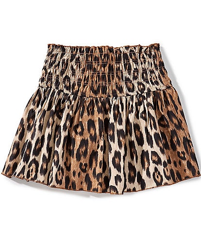 GB Big Girls Sydney Scrunch Cheetah Print Skort