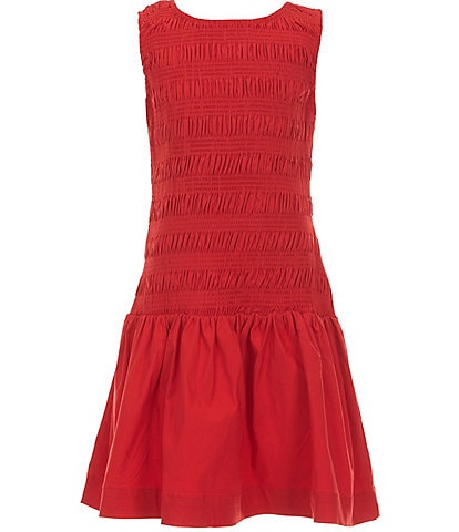 GB Big Girls Sydney Scrunch Sleeveless Dropwaist Dress