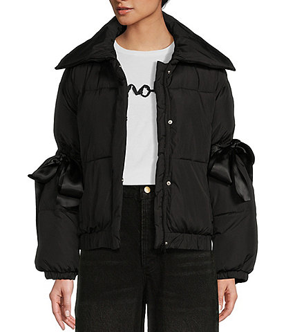 GB Bow Sleeve Puffer Jacket