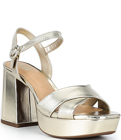 GB Class Act Leather Cross Strap Platform Sandals