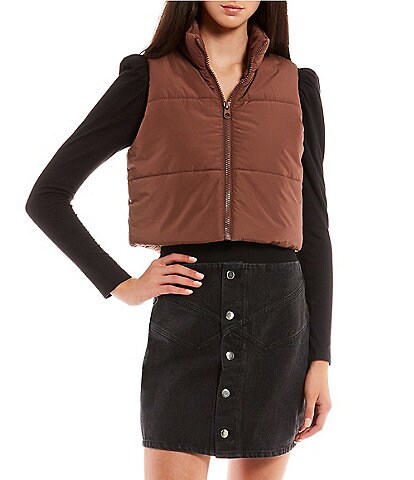 GB Cropped Puffer Vest