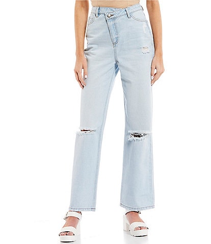 GB Crossover High Waisted Straight Jeans
