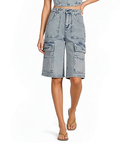 GB Denim Cargo Bermuda Jorts