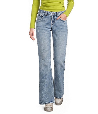 GB Denim Low Rise Vintage Wash Bootcut Jeans