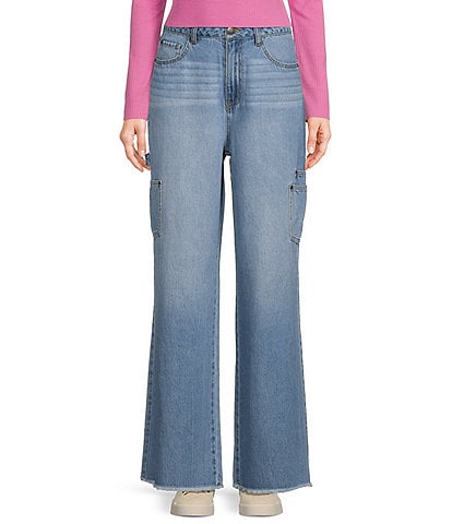 GB Denim Wide Leg Cargo Jeans
