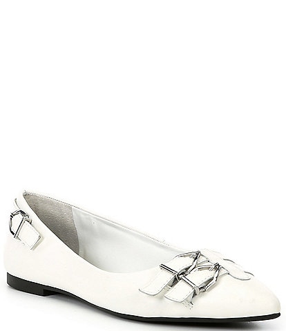 GB Double-Time Leather Pointed Toe Flats