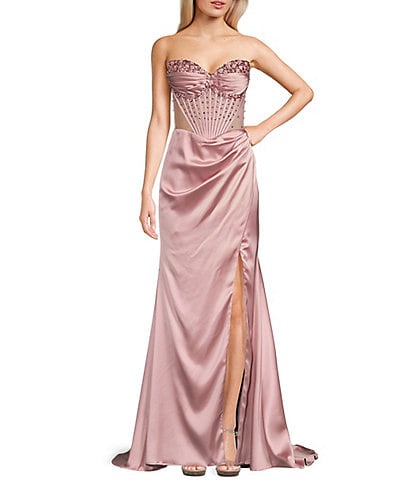 Buy Pink Satin Corset Dress / Pink Satin Short Sleeve Dress /short Pink Corset  Dress/ Birthday, Party, Prom Dress Online in India 