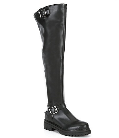 GB Game-Changer Wide Calf Over-the-Knee Lug Sole Boots
